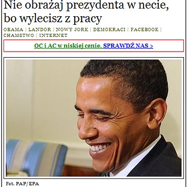 Nie obraaj prezydenta w necie, bo wylecisz z pracy