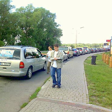 Świnoujście wita -akcja promocyjna przy promach Karsibór