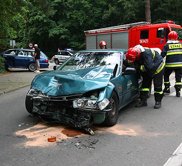 Wypadek na skrzyowaniu. Niemiec wymusi pierwszestwo