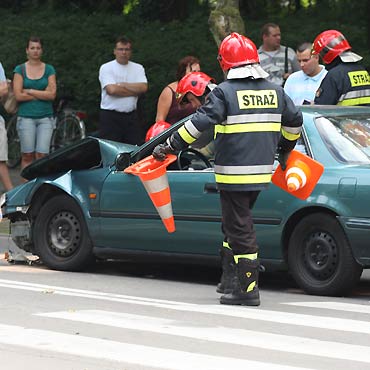 Wypadek na skrzyowaniu. Niemiec wymusi pierwszestwo