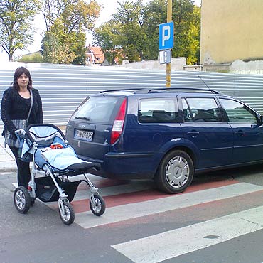 Zaparkowa na przejciu dla pieszych