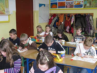Wspólna praca dzieci polskich i niemieckich w SP1