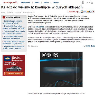 Ksidz do wiernych: kradnijcie w duych sklepach