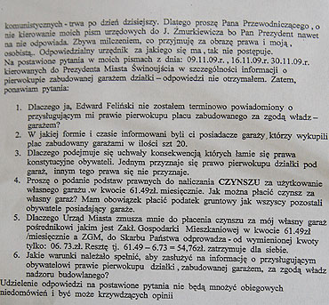 Mieszkaniec skary si na prezydenta