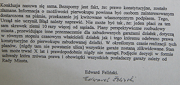 Mieszkaniec skary si na prezydenta