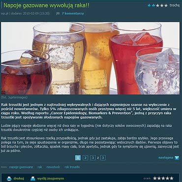 Napoje gazowane wywouj raka!!
