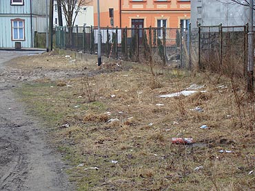 mietnik przy blokach 