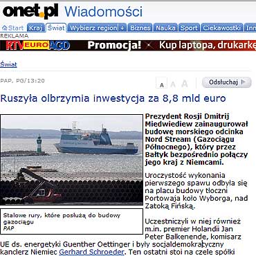 Ruszya olbrzymia inwestycja za 8,8 mld euro
