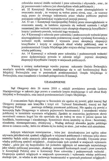 Lesław Maciejewski nadal walczy o zdjęcie krzyża z sali obrad rady miasta
