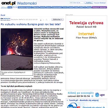 Erupcje wulkanw sprzyjaj ochodzeniu