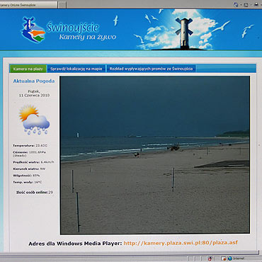 Obraz z kamer, pokazujących plażę, był nagrany!