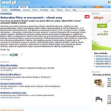 Naturalne filtry w warzywach - chro oczy
