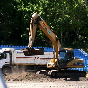Modernizacja murawy stadionu idzie pen par