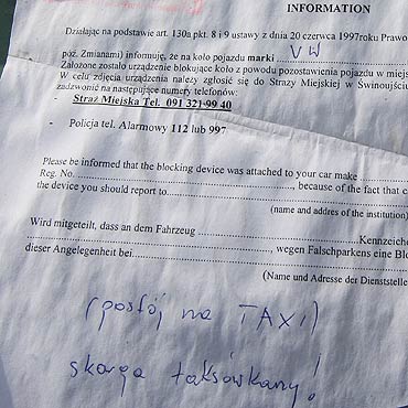 Taksówkarze: Haniebne zachowanie straży miejskiej