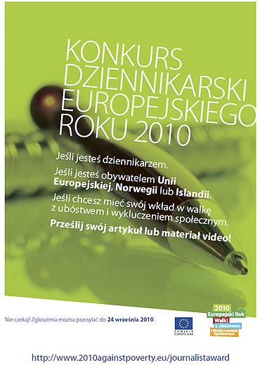 24 września br. upływa końcowy termin nadsyłania zgłoszeń do Konkursu Dziennikarskiego Europejskiego
