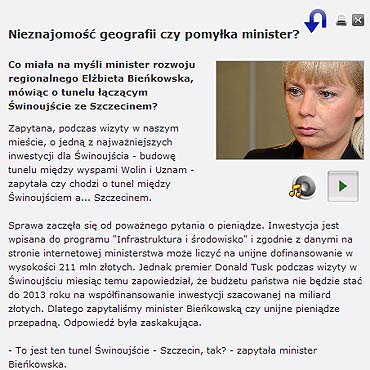 Nieznajomo geografii czy pomyka minister? 