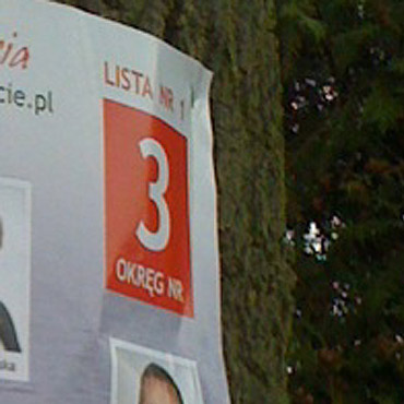 Przybijaj plakaty do drzew