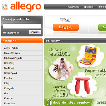 Ju od wtorku na Allegro kupujemy bez rejestracji 