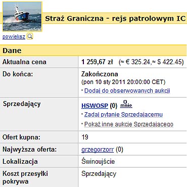 Rejs „Stranikiem 4” wylicytowany! 