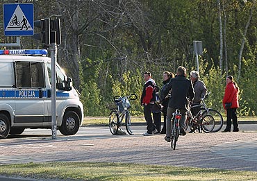 Potrci rowerzystk z Niemiec  i uciek