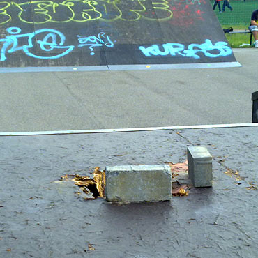 Wandale tym razem wyyli si na skate parku 