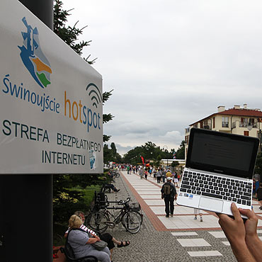 Nie ma bezpatnego internetu na promenadzie