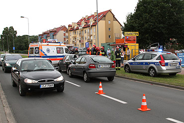 Karambol na 11 Listopada. Kobieta w szpitalu