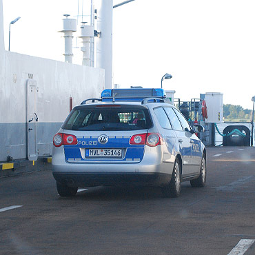 Niemiecka policja wymusiła pierwszeństwo na promie