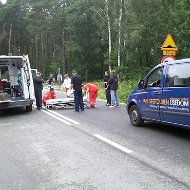 Wywrcia si na segway`u. Trafia do szpitala