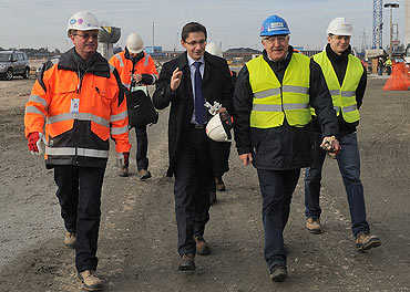 Minister z wizytą na budowie Terminalu LNG w Świnoujściu
