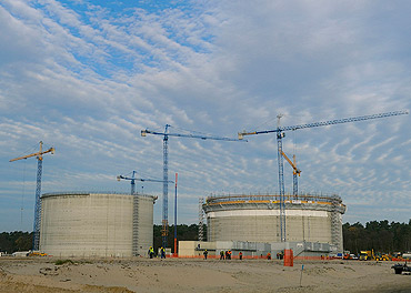 Minister z wizytą na budowie Terminalu LNG w Świnoujściu