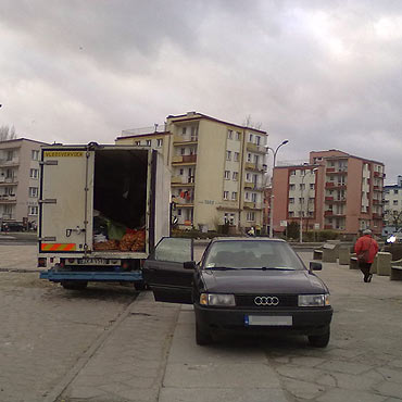 Dziki handel w centrum miasta