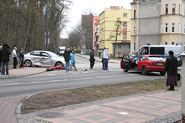 Honda rozbia si na bmw