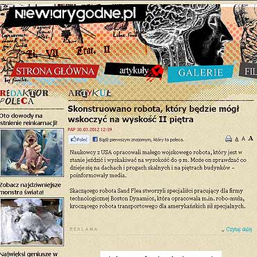 Skonstruowano robota, ktry bdzie mg wskoczy na wysoko II pitra