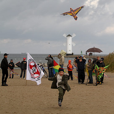 Puszczali latawce nad winoujsk pla