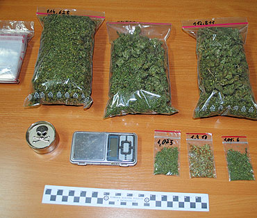 Policjanci zatrzymali 29 letniego mieszkaca, mia 305 gramw marihuany