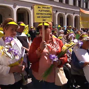 Oglnopolski Dzie Protestu w obronie Ustawy o R.O.D. winoujcianie wrd manifestujcych!