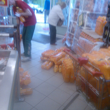 Towar w sklepie run na dziecicy wzek