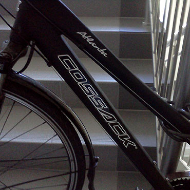 Rowerownia na... schodach?!