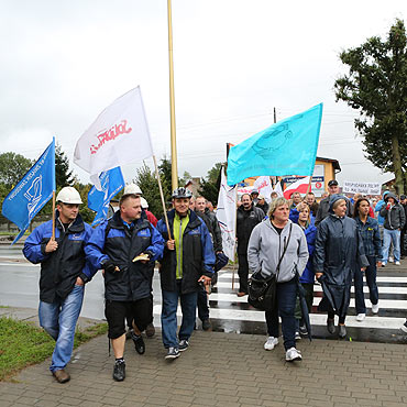 Stoczniowcy nie składają broni! Protest w Łunowie. Zobacz film!