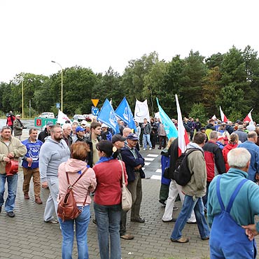Stoczniowcy nie składają broni! Protest w Łunowie. Zobacz film!