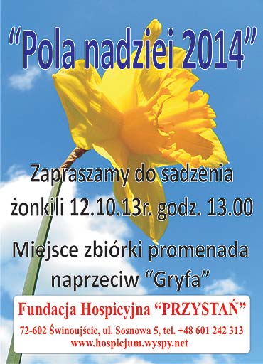 Bd sadzi onkile! Fundacja Hospicyjna "Przysta" zaprasza