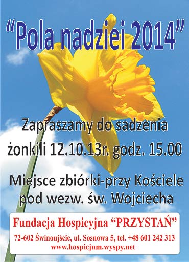 Bd sadzi onkile! Fundacja Hospicyjna "Przysta" zaprasza