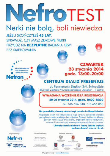 Kampania spoeczna NEFROTEST pierwszy raz w winoujciu