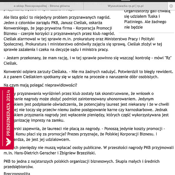 Czytelniczka o Złotym Medalu dla Żmurkiewicza: To nagroda „nabitych w butelkę”