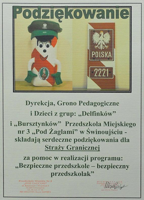 Straż Graniczna wśród przedszkolaków