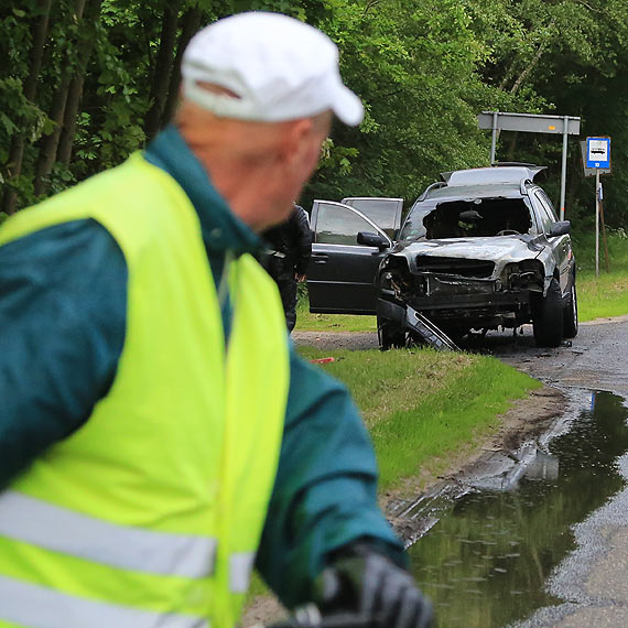 Volvo stano w pomieniach na krajowej trjce