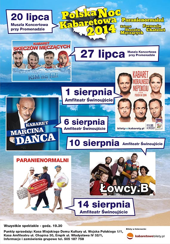 Wystpy kabaretw w lipcu i sierpniu
