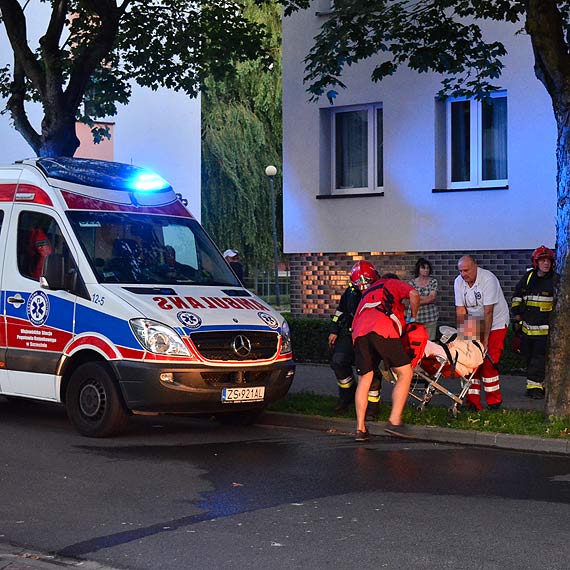 Olej przyczyn poaru. Dwie osoby w szpitalu