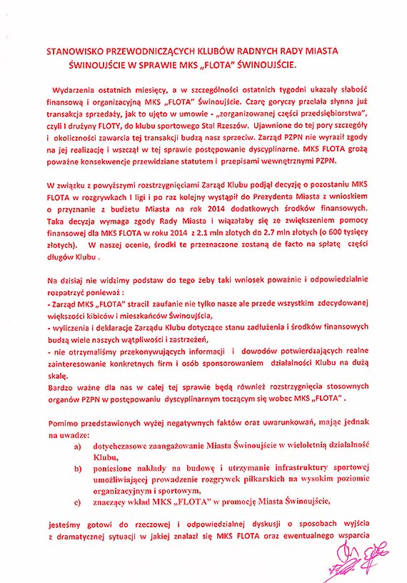 Radni dadz pienidze, jeeli w Zarzdzie Floty zajd due zmiany